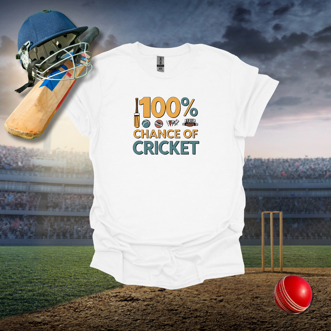 100% Chance of Cricket T-Shirt