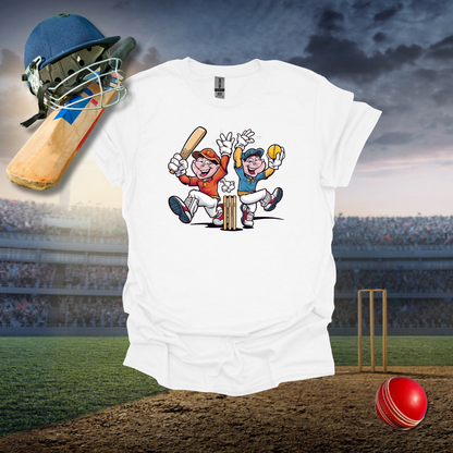 Cartoon Cricketer Chaos T-Shirt