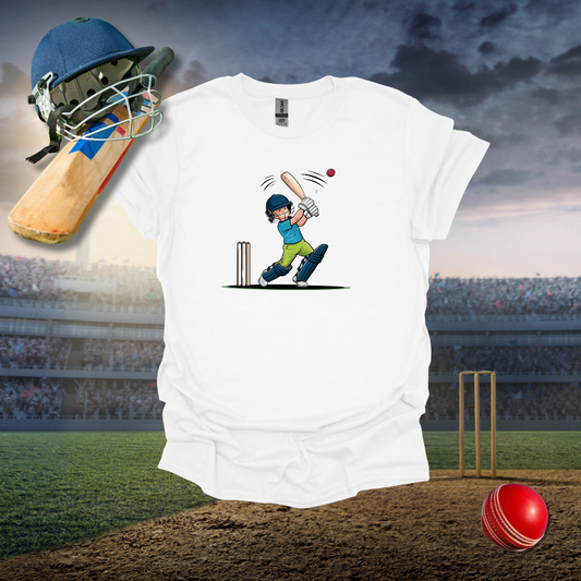 Cartoon Cricketer T-Shirt