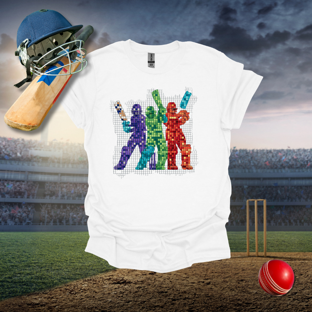 Pixelated Batsman Trio T-Shirt