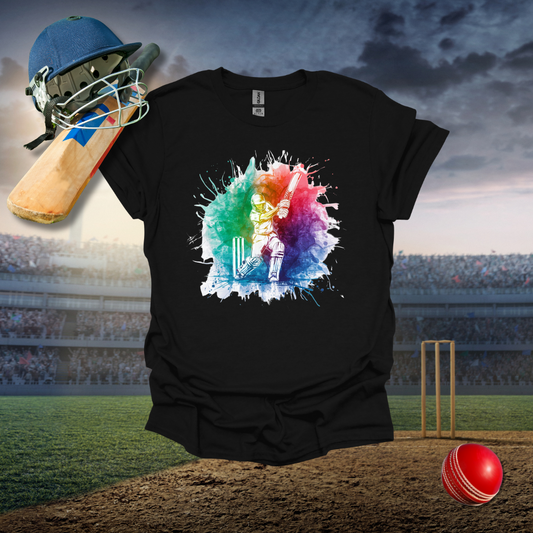 Colour Splash Shot Batsman T-Shirt