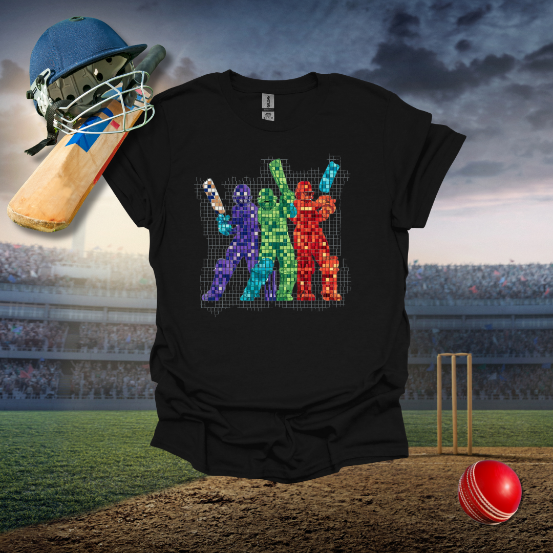 Pixelated Batsman Trio T-Shirt