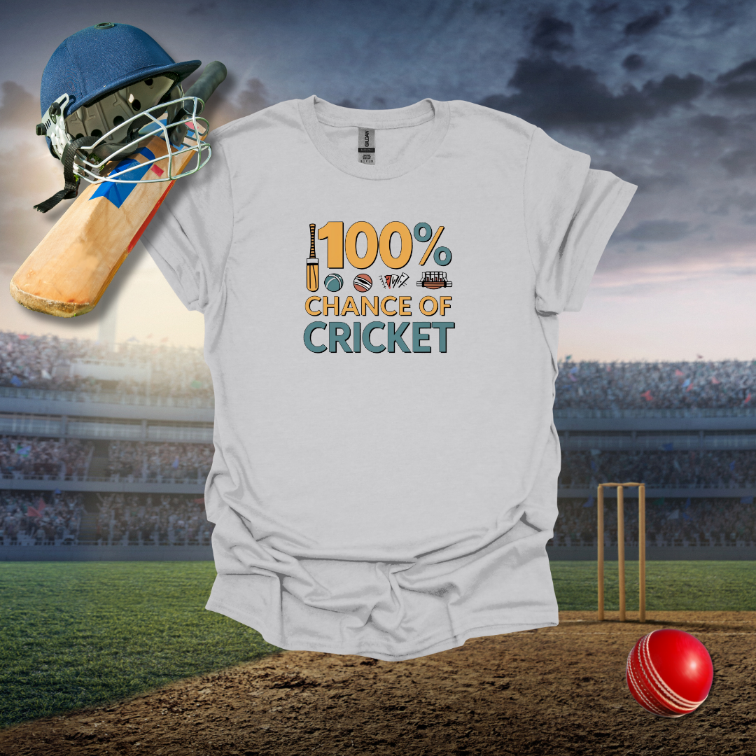 100% Chance of Cricket T-Shirt