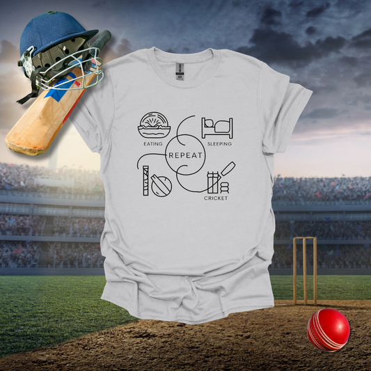 Eating Sleeping Cricket Repeat T-Shirt