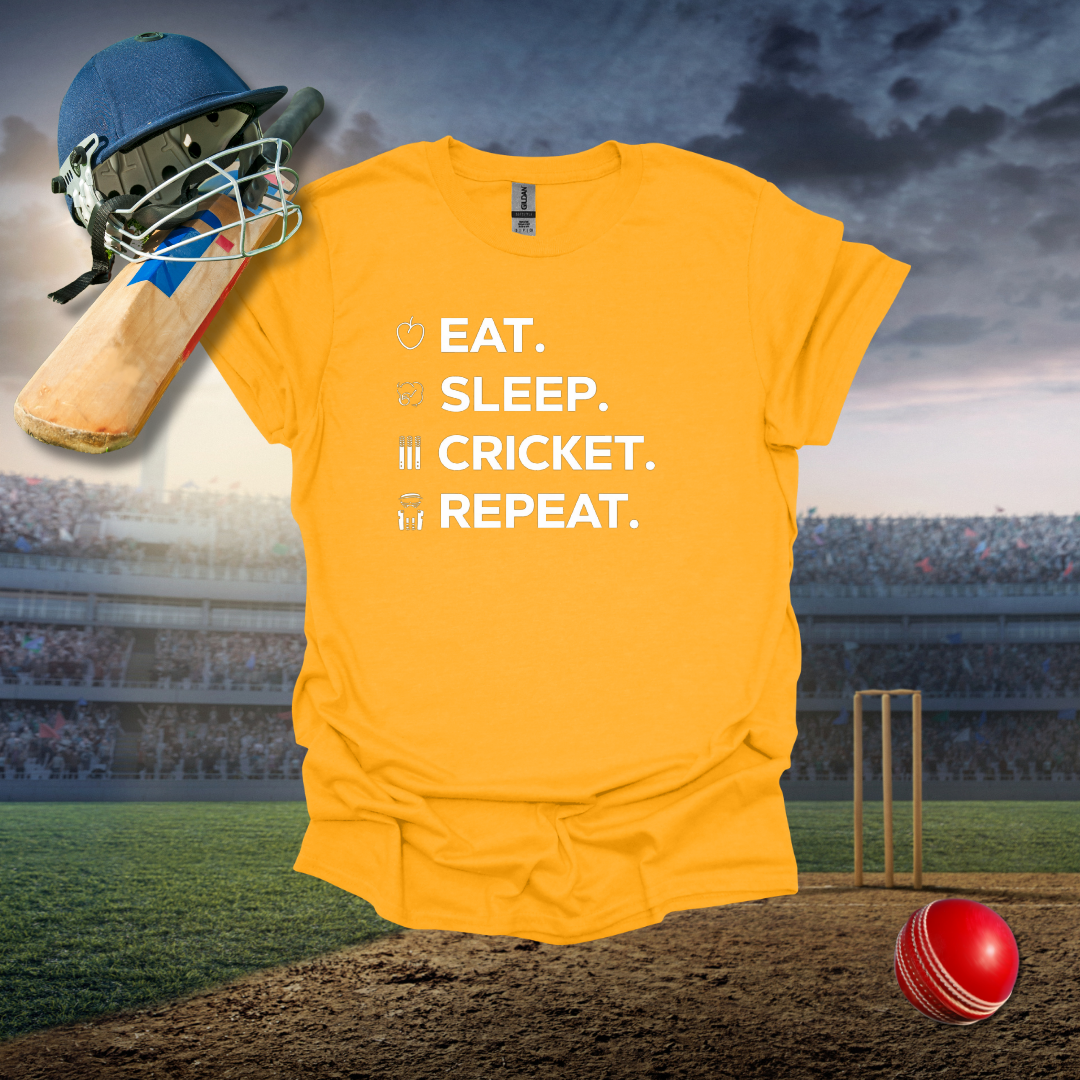 Eat Sleep Cricket Repeat T-Shirt