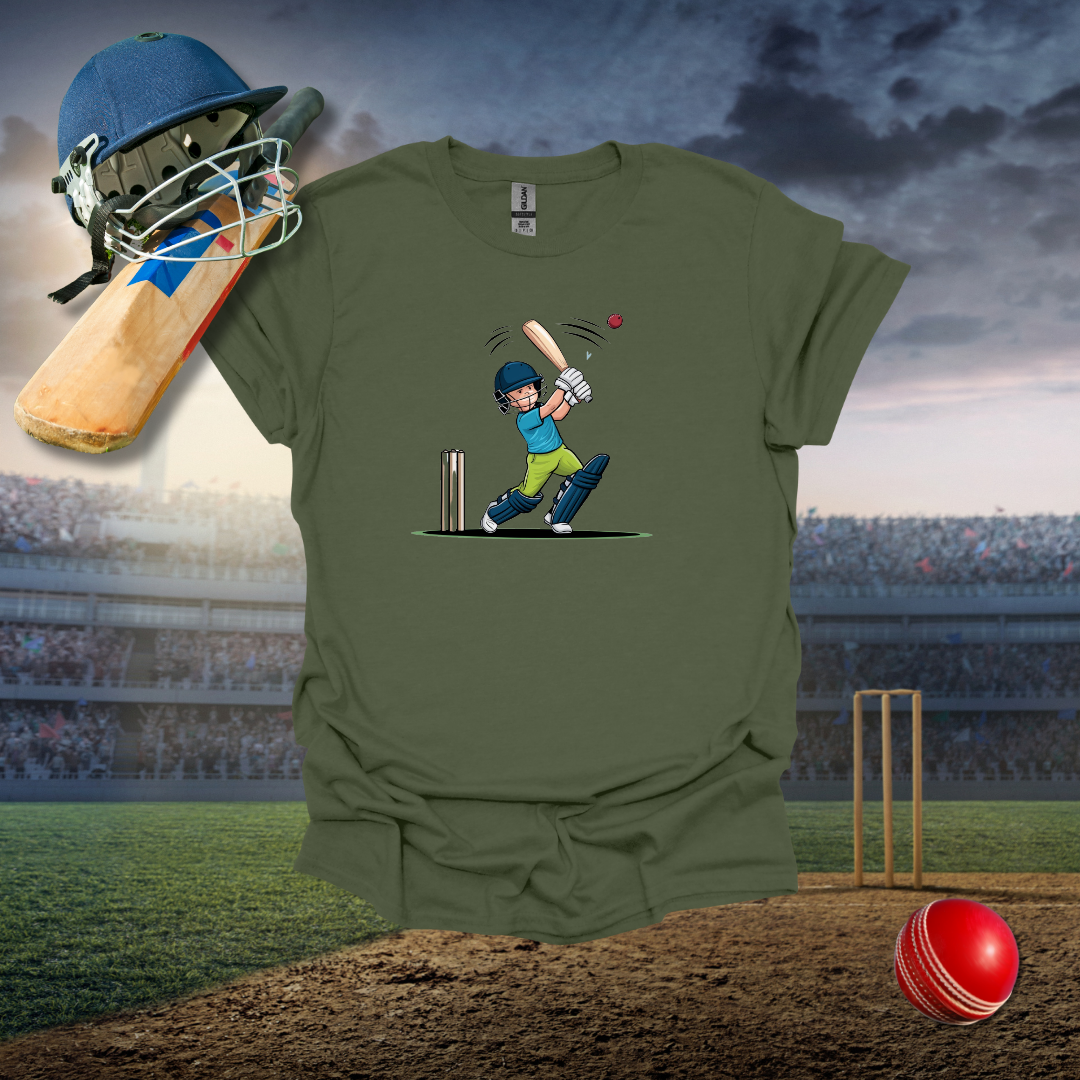 Cartoon Cricketer T-Shirt