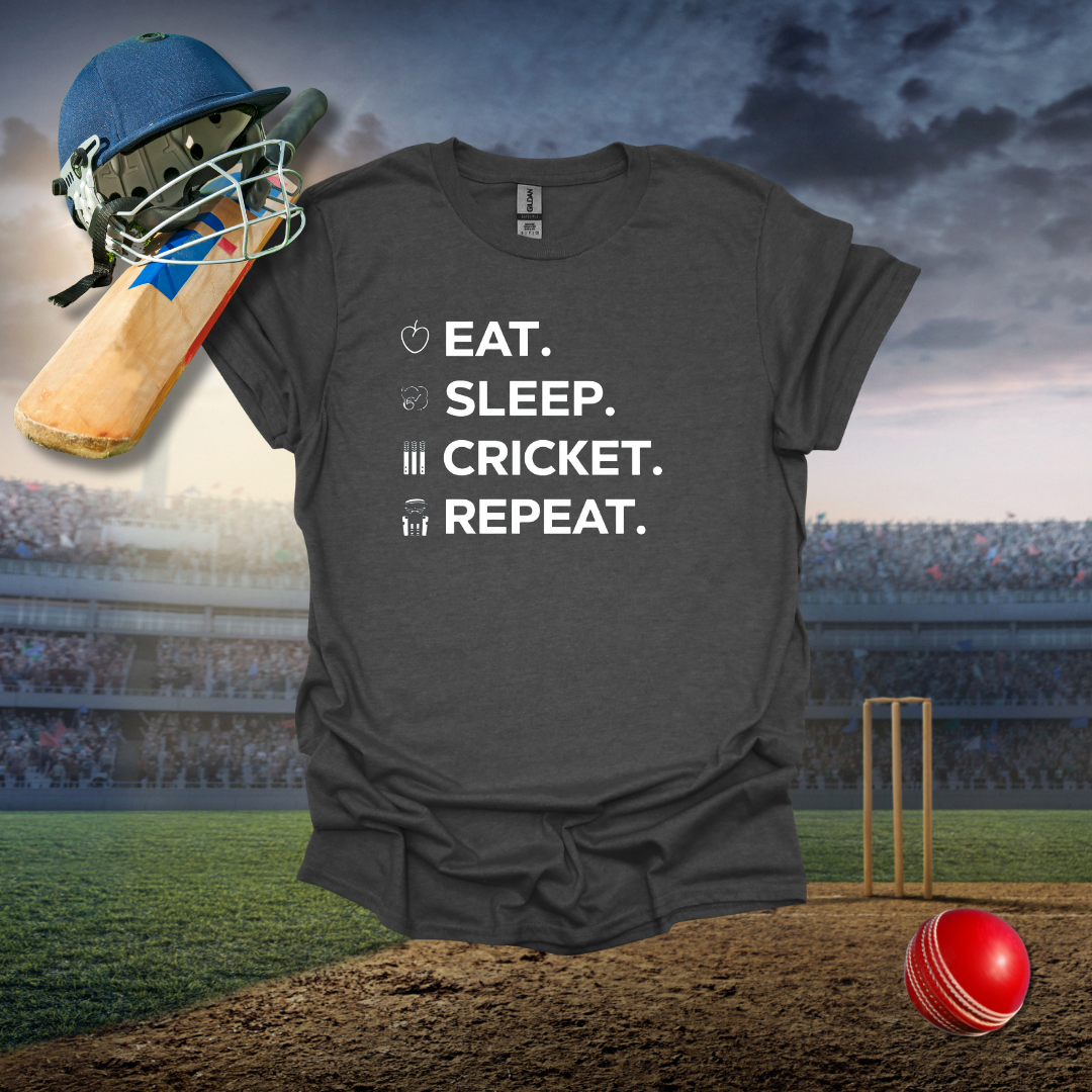 Eat Sleep Cricket Repeat T-Shirt