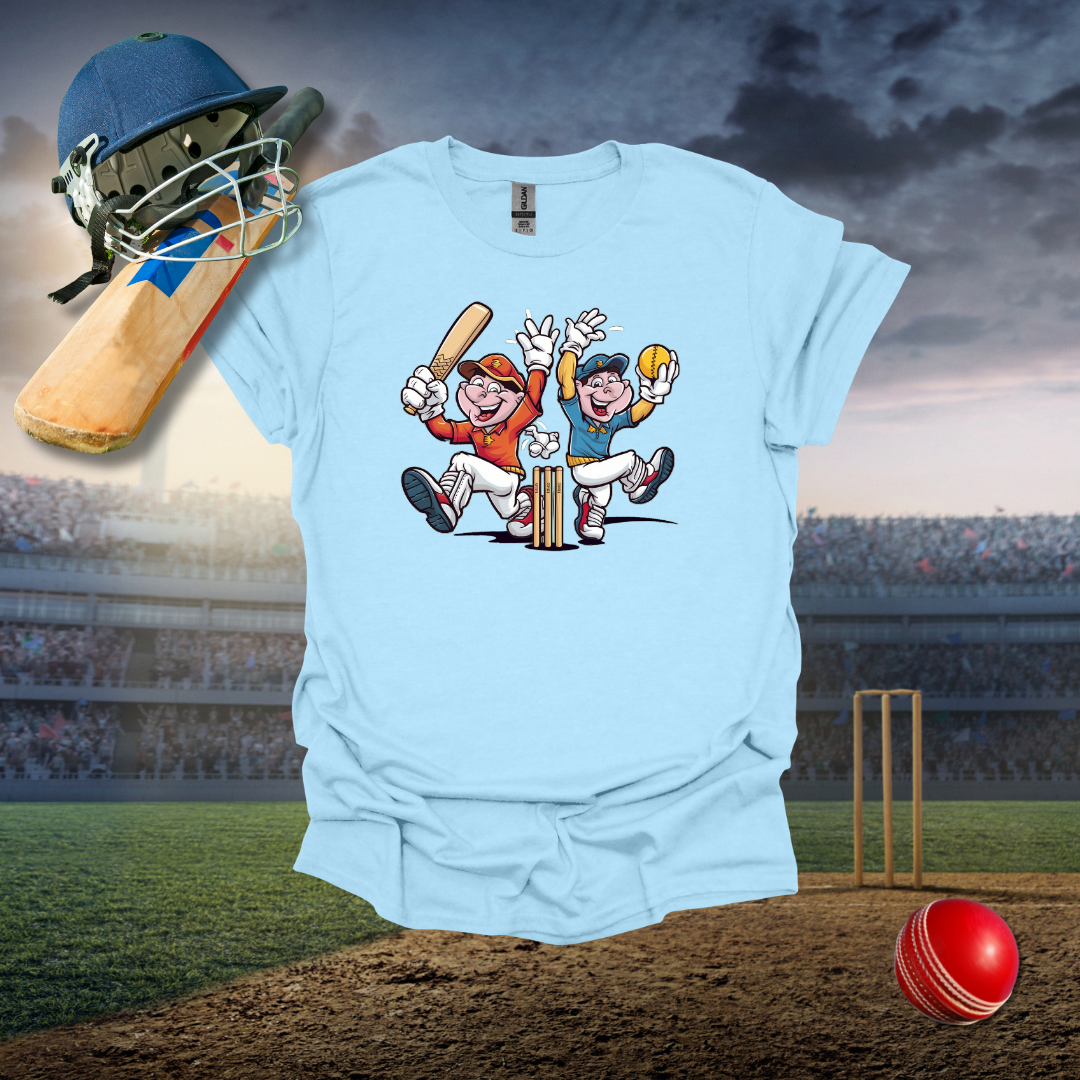 Cartoon Cricketer Chaos T-Shirt