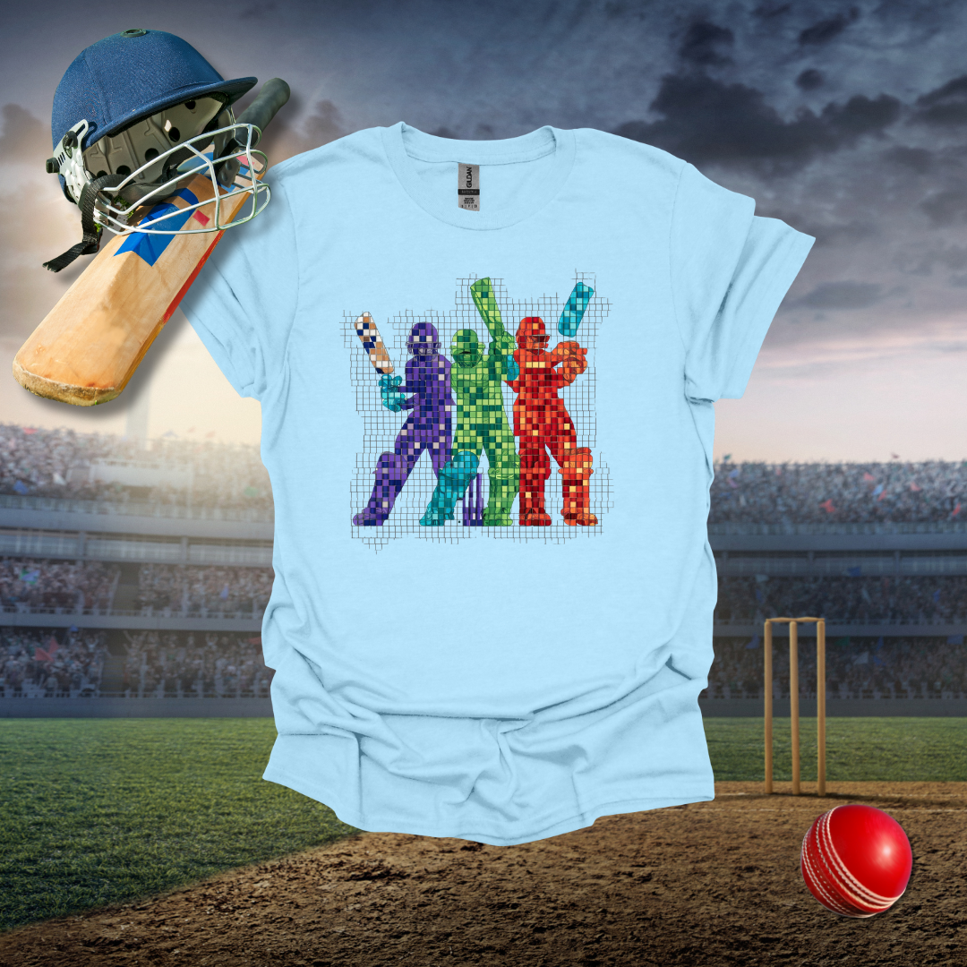 Pixelated Batsman Trio T-Shirt