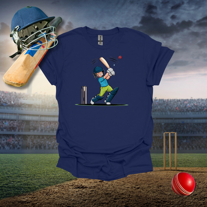 Cartoon Cricketer T-Shirt