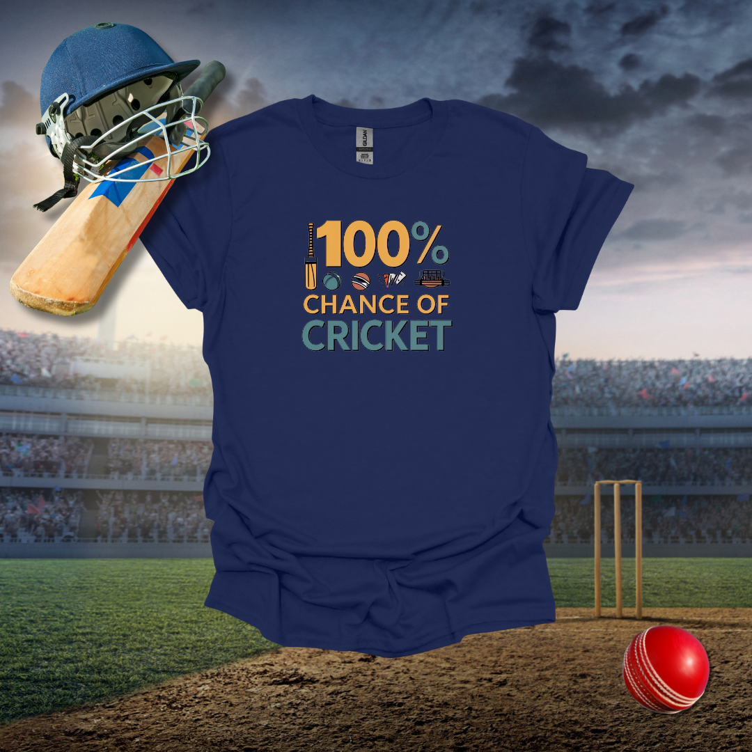 100% Chance of Cricket T-Shirt