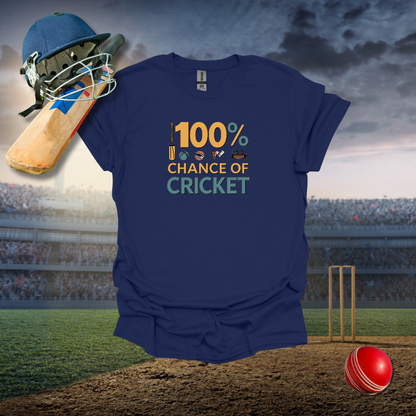 100% Chance of Cricket T-Shirt