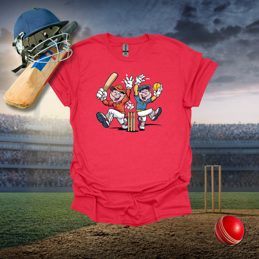 Cartoon Cricketer Chaos T-Shirt