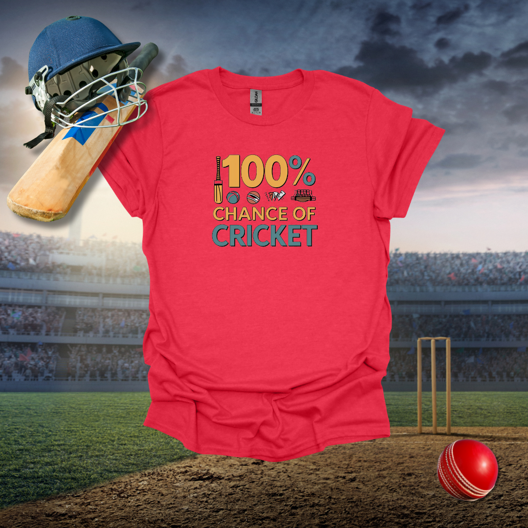 100% Chance of Cricket T-Shirt