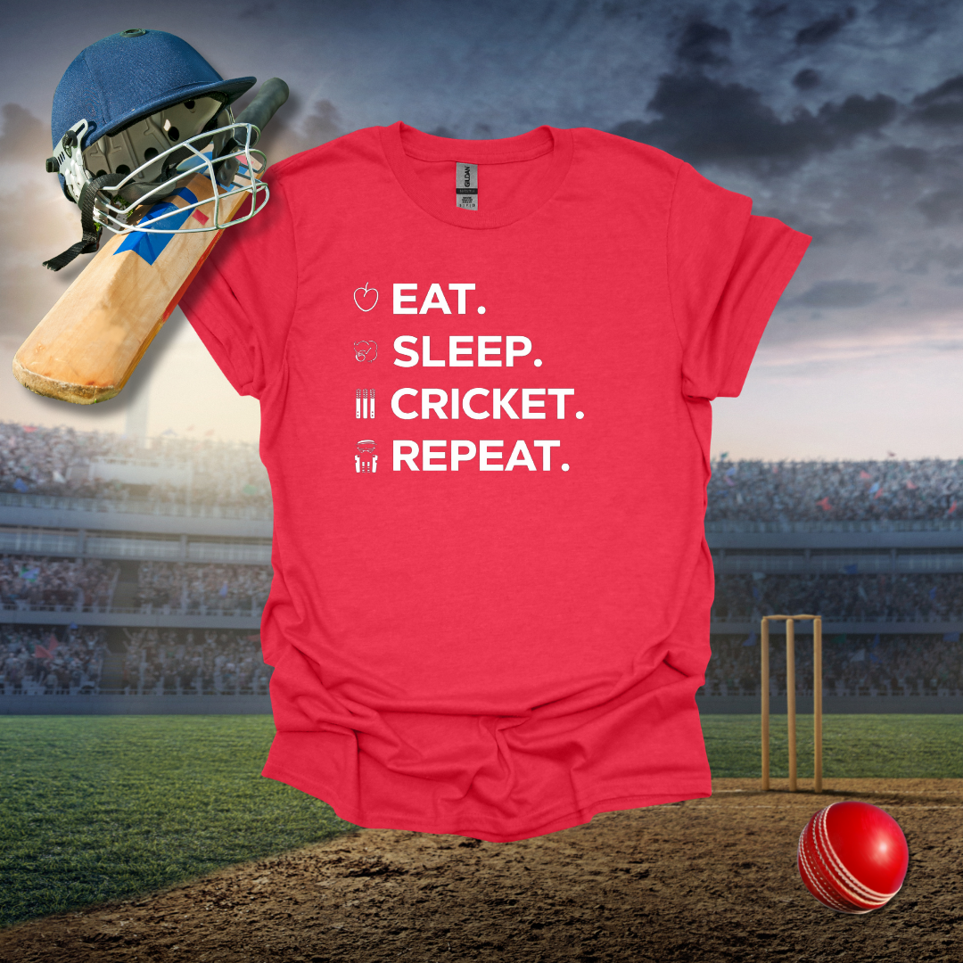 Eat Sleep Cricket Repeat T-Shirt